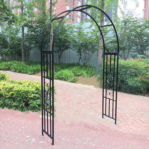 欧式铁艺拱门花架户外园艺装饰门别墅庭院月季爬藤架铁线莲花园门
