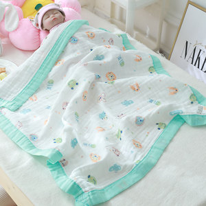 宝宝盖的小薄被子夏季薄款纱布婴儿毛巾被空调房幼儿园午睡毯盖毯