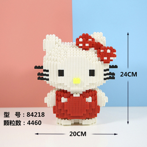 乐高微小颗粒拼装积木成年人高难度kt猫玩具女孩系列美乐蒂凯蒂猫