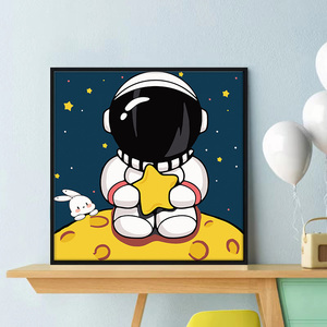 6820人付款淘宝宇航员新款卡通数字油画diy手工填涂油彩画送男生朋友