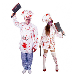 cosplay万圣节化妆舞会成人服装派对恐怖带血女护士服男医生衣服