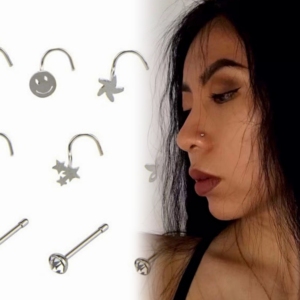 鼻钉辣妹个性夸张耳钉男弯杆钢钛防过敏唇环免摘耳骨钉鼻环女潮人