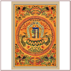 藏传佛教密宗唐卡十相自在5d魔方圆钻石绣十字绣佛像挂画风景满钻