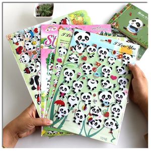 儿童卡通动漫泡沫贴纸 幼儿园奖励熊猫贴画宝宝贴纸泡泡贴