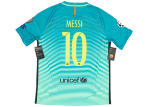 巴萨2016-17巴塞罗那欧冠第三客场10号球衣短袖776854臂章印号 NE