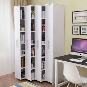 简约现代创意书柜组合柜可移动书柜抽拉柜置物书架可定制包邮