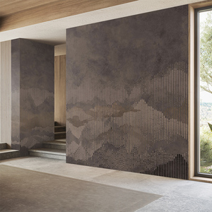 新中式复古山水墙纸风景2022新款壁纸客厅茶室电视背景墙定制壁画