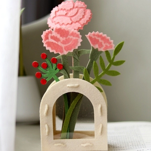 母亲节教师礼物幼儿园亲子活动康乃馨花束不织布手工diy材料包