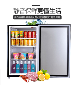 新力110L商用立式冷藏展示柜保鲜柜茶叶冰箱单门冰箱饮料柜留样柜