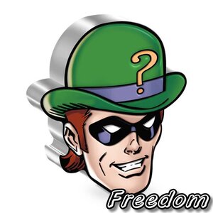 纽埃2022 哥谭面孔 谜语人 蝙蝠侠 1盎司限量精制银币 定金