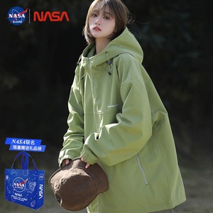 NASA品牌春秋citboy日系工装短外套学生夹克防水中性户外冲锋衣女