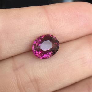 天然斯里兰卡紫牙乌紫色石榴石裸石戒面切割好火彩足