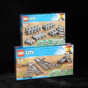 lego乐高积木玩具 60238分叉轨弯轨 60205直轨万能轨火车轨道