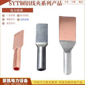 SYT-240/300/400平方铜线夹 设备夹压缩型铜铝电力金具方头接线鼻