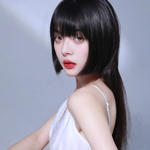 假发女长发日系姬发公主切2021年时尚新款长直发自然仿真全头套式