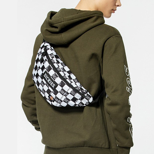 dickies迪克斯黑白棋盘格斜挎包腰包情侣款学生男生挎包女