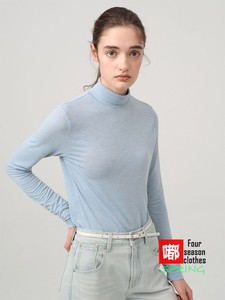 韩国品牌 on&on 安乃安 正品代购 高领薄款透视打底长袖T恤