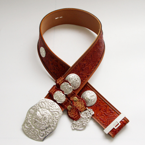 蒙古族特色腰带 纯牛皮腰带 蒙古袍配饰 蒙古族腰封