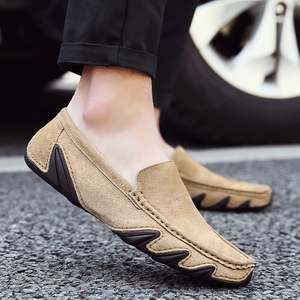 豆豆鞋男真皮韩版夏季新款英伦休闲皮鞋软底开车鞋潮流套脚懒人鞋