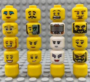 乐高lego 人仔头 表情 女孩 旅行 哥特 公主 海盗 美女 照相 配件