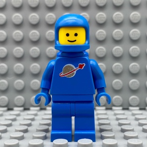lego乐高纯色 蓝色宇航员人仔 sp004 初版经典太空人1984年 70841