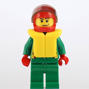 lego 乐高城市系列赛艇选手人仔 cty0001 cty001 7244绝版 2005年