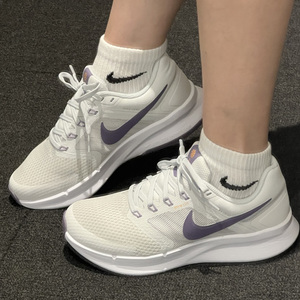 Nike/耐克Run Swift 3舒适减震防滑低帮跑步鞋女灰紫DR2698-010