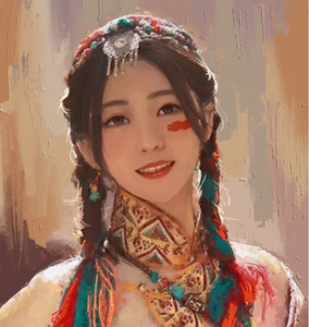 爱画画的子矜肖像画手绘画子衿油画画画定制人物画像定制真人照片