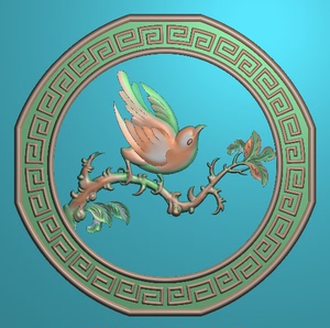 精雕图百鸟朝凤园精品桃枝喜鹊餐椅靠背浮雕图檀雕花鸟背板灰度图