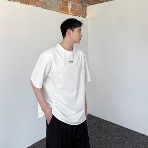 发型师解构小众短袖T恤男韩国原创chic高级简约小心机设计感t恤衫