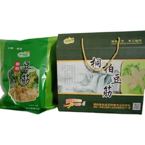 河南南阳特产桐柏豆筋农家手工地锅油豆腐皮干豆筋干货礼盒装500g