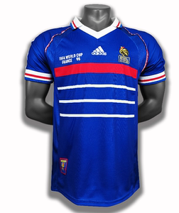 1998世界杯法国队球衣 98法国国家队复古经典版10号齐达内足球服