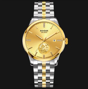 bowdor宝舵手表全自动机械表男士防水钢带日历夜光 gg003g-vggg