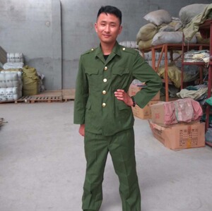 老式87陆夏常服套装 老式军装夏季的确良 老款军绿夏常服上衣裤子