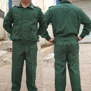 老式99款橄榄绿夏季作训服 老款军绿迷彩工作服 大口袋武术练服