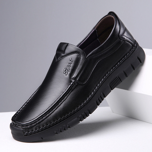 红蚂蚁13233男鞋2022年秋季新款男士一脚蹬舒适耐磨商务休闲皮鞋海