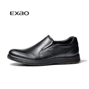 exao亿欧男鞋个性时尚双色底耐磨皮鞋