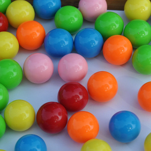 20mm混合彩色无孔圆珠 实心塑料球 塑料圆珠计数摆件镶嵌游戏弹珠