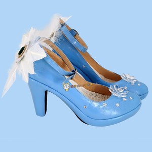 初音未来cos鞋定做0665冰雪初音v家mi雪初音ccosplay鞋子来图定制