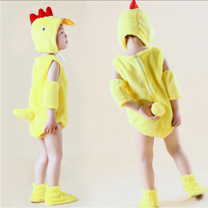 黄色六一儿童小鸡演出服幼儿动物表演服夏季小鸡也疯狂舞蹈服造型