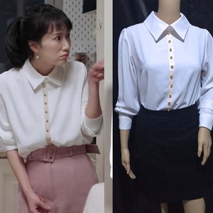 都挺好李念朱丽同款衣服2019春季韩版白色宽松衬衫女百搭气质上衣