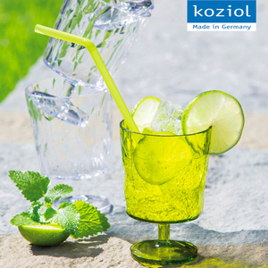 德国进口Koziol冰裂塑料杯时尚简约家用果汁饮料杯随手高脚冷水杯