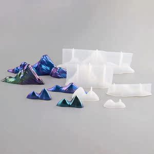 水晶滴胶diy假山硅胶模具树脂摆台摆件制作山峰装饰品