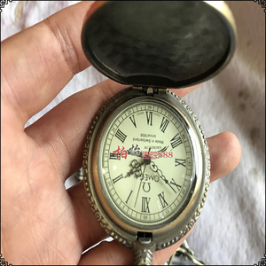 古玩男女款带链子复古怀旧翻盖怀表机械表学生吊坠项链表钟表迷你