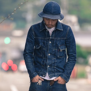 tcb日本美式阿美咔叽复刻50s津巴布韦棉落色复古2代牛仔夹克