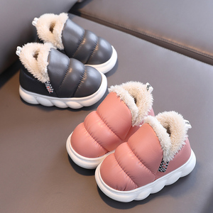 女宝宝棉拖鞋冬季亲子室内防滑家居鞋3-5岁2儿童保暖棉鞋男童防水