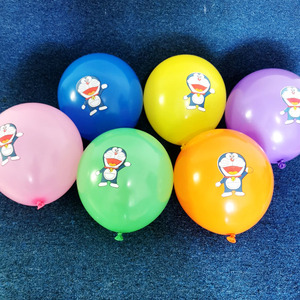 叮当猫哆啦a梦主题卡通印花乳胶加厚气球儿童男生日布置玩具汽球