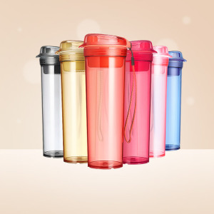 特百惠乐动随心壶750ml晶彩max水杯大容量塑料运动男女健身吸管杯