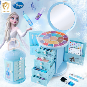 儿童化妆品专用冰雪奇缘美妆盒迪士尼女孩演出的画妆套装玩具2027