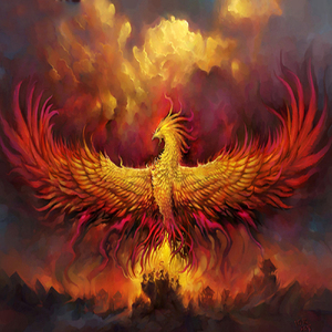 00妖月在东淘宝diy钻石画贴钻画唯美神兽火焰凤凰粘钻十字绣钻石绣